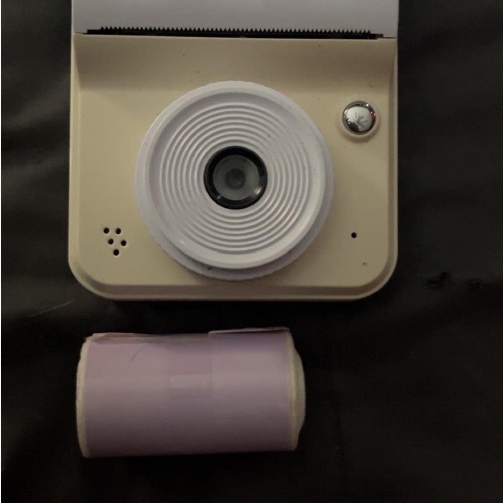 Compact Cream Instant Camera